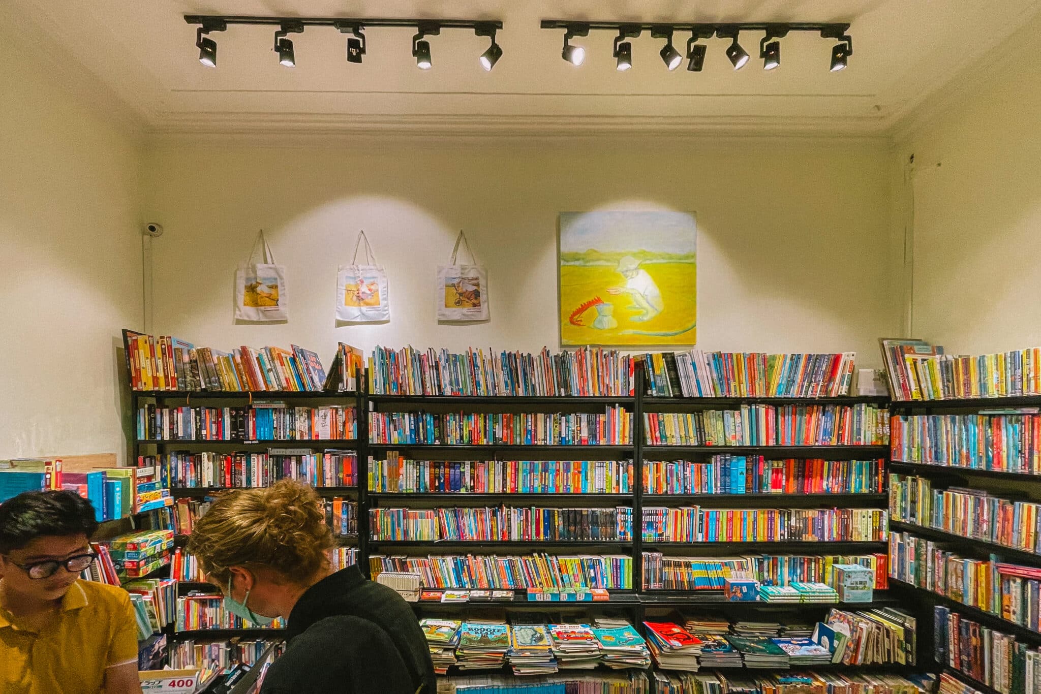 Bookstore scene in Hanoi, Vietnam, showcasing unique literary finds and hidden gems in Hanoi.