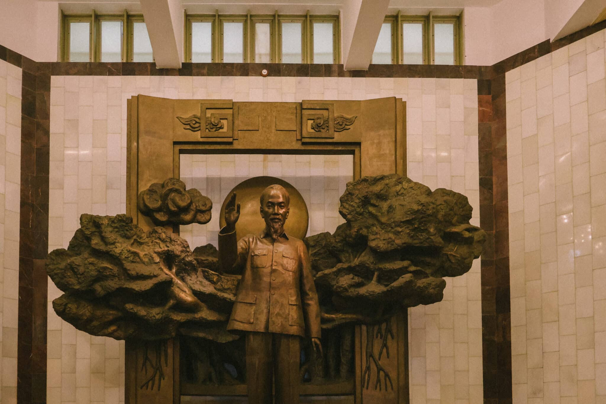 Ho Chi Minh statue at the Ho Chi Minh Complex, a Hanoi hidden gem.